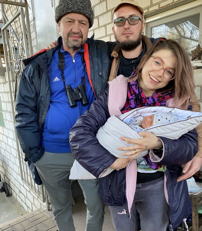 В’ячеслав Машницький і родина Храмцових на дачі